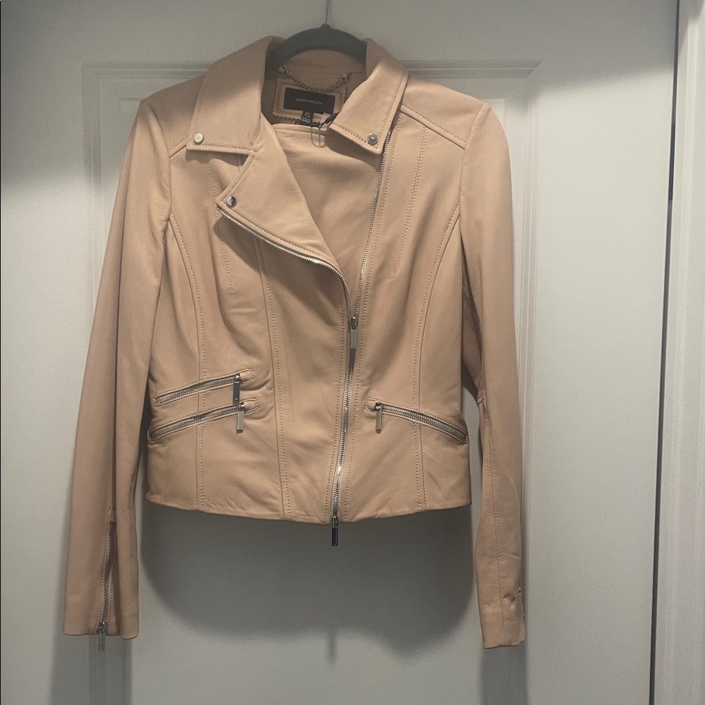 Beautiful Blush toned Leather Jacket